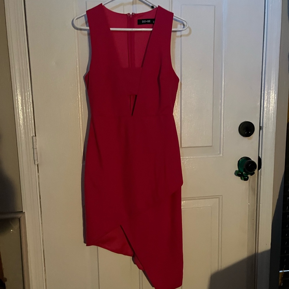 Do-be Sleeveless hot pink asymmetrical Dress
